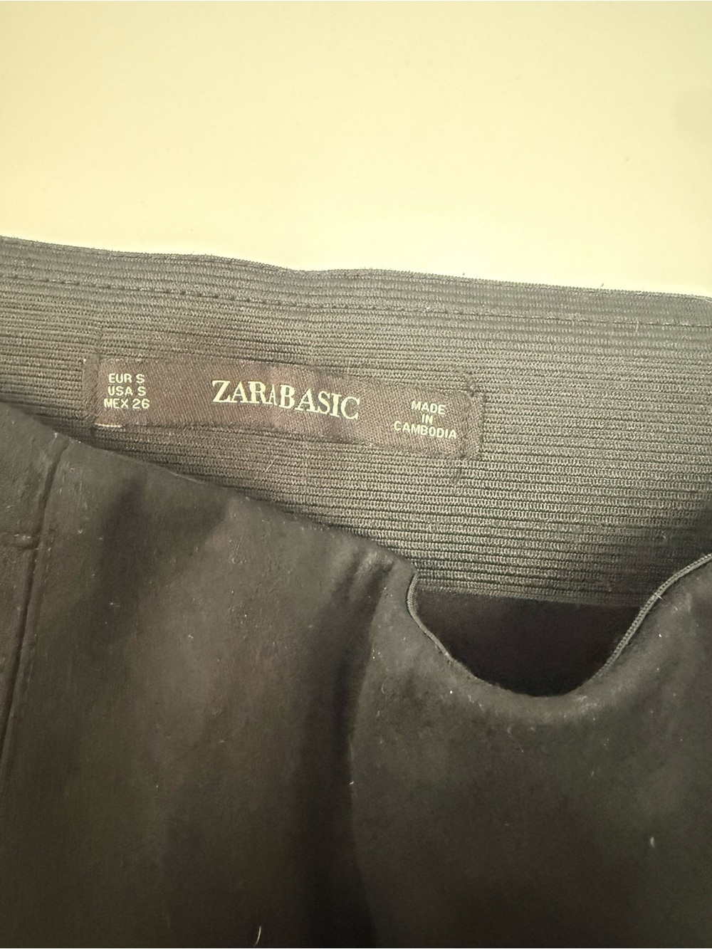 Zara Black High-Rise Skinny Sueded Ponte Pants, zippered ankle - Picture 6 of 14